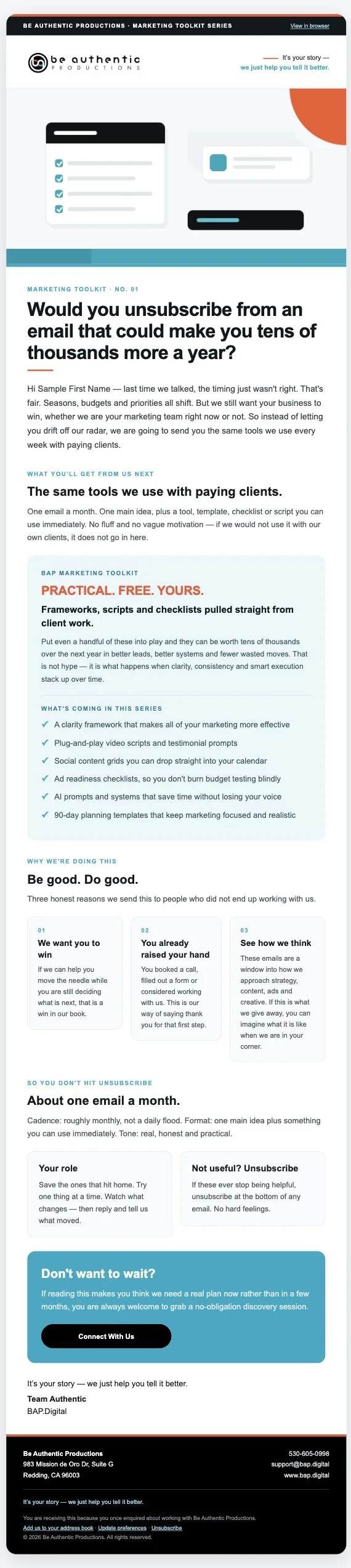 Would you unsubscribe from an email that could make you tens of thousands more a year?