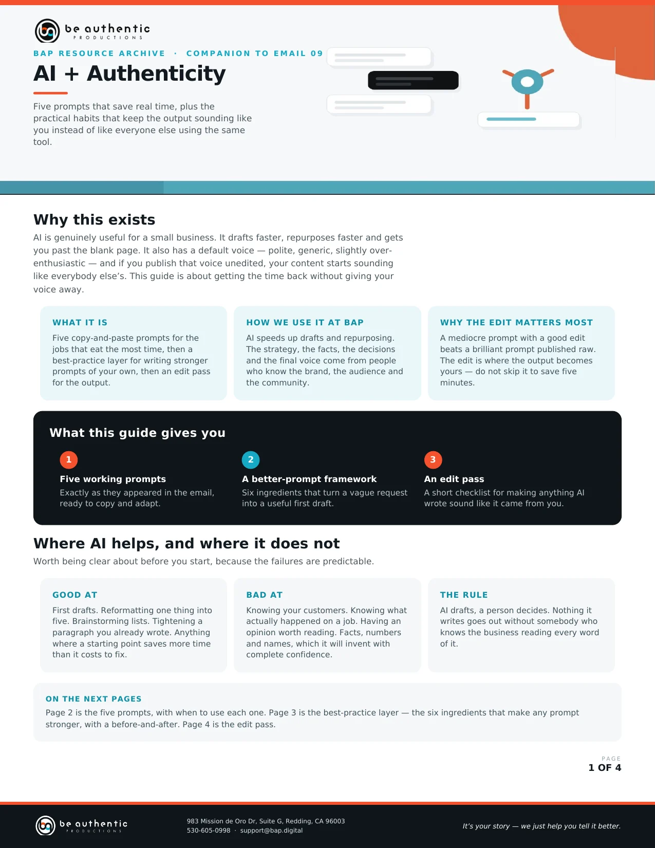 Page 1 of AI + Authenticity
