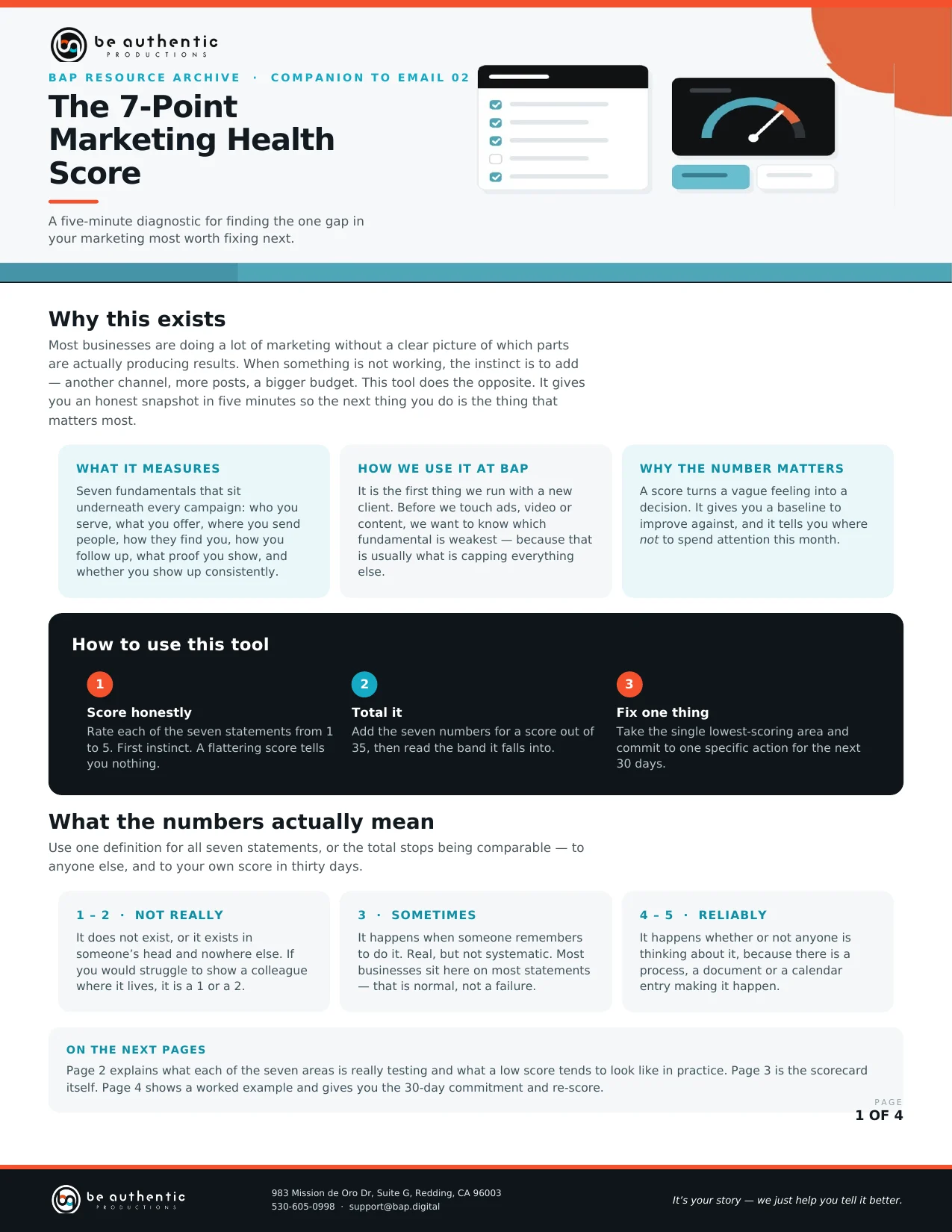 Page 1 of The 7-Point Marketing Health Score