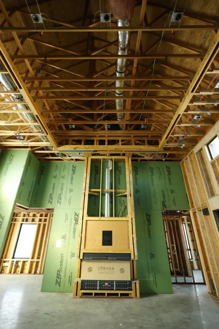 Interior framing at Janine Way